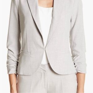 NWOT - Amanda & Chelsea 3/4 Ruched Sleeve Light Tan Blazer